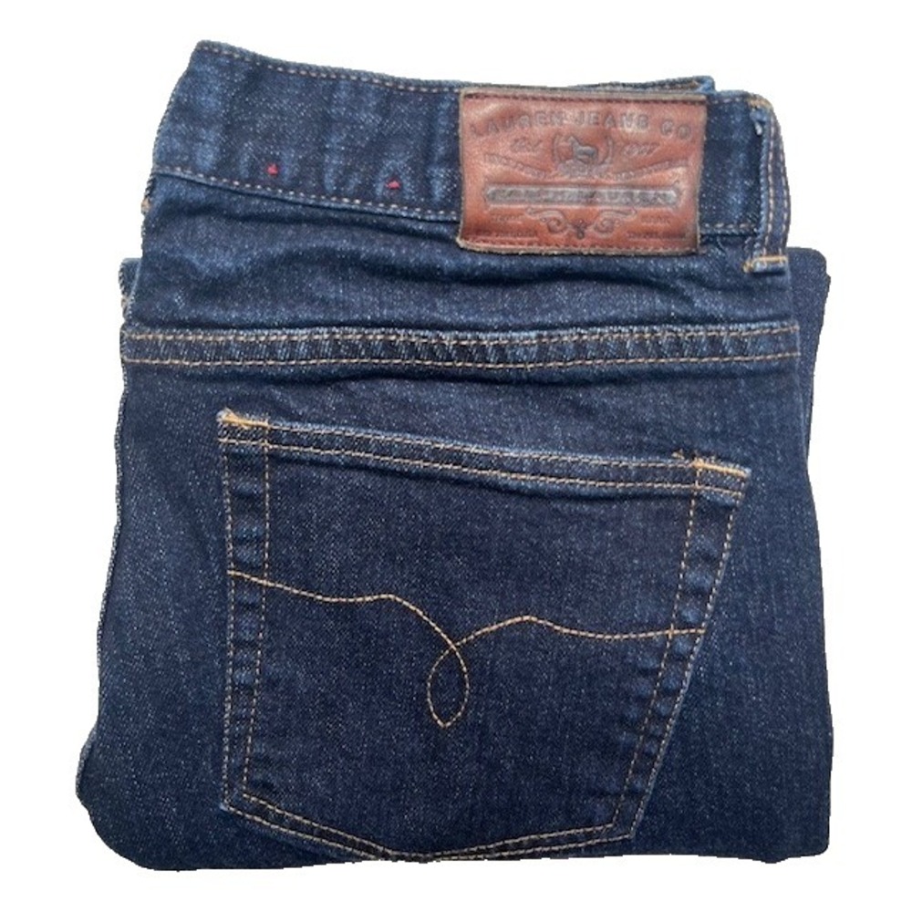 Lauren‎ Jeans Co. Ralph Lauren Womens Sz 10 Dark Wash Denim Jeans Classic-1392